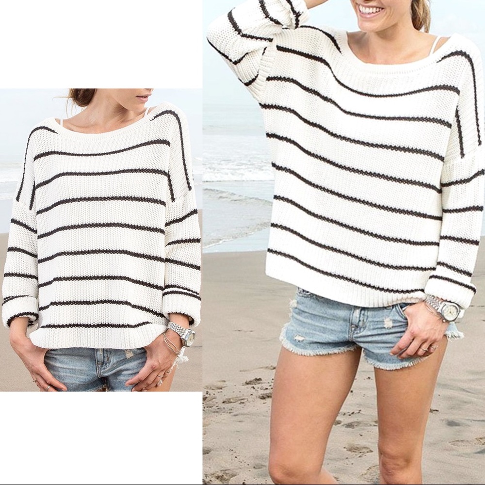 VGUC | Wooden Ships off-shoulder pullover Branson sweater
